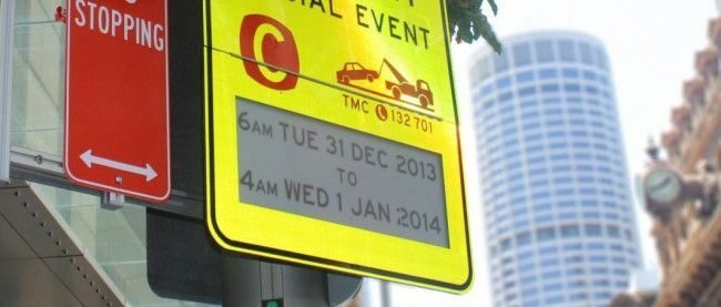 В Сиднее установили  дорожные  знаки на электронных чернилах