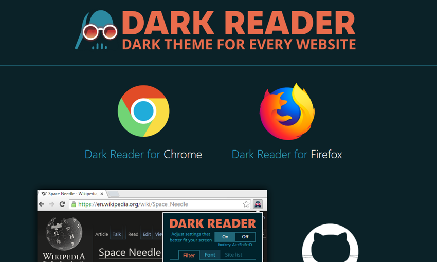 Dark Reader  - расширение для ночных сёрферов